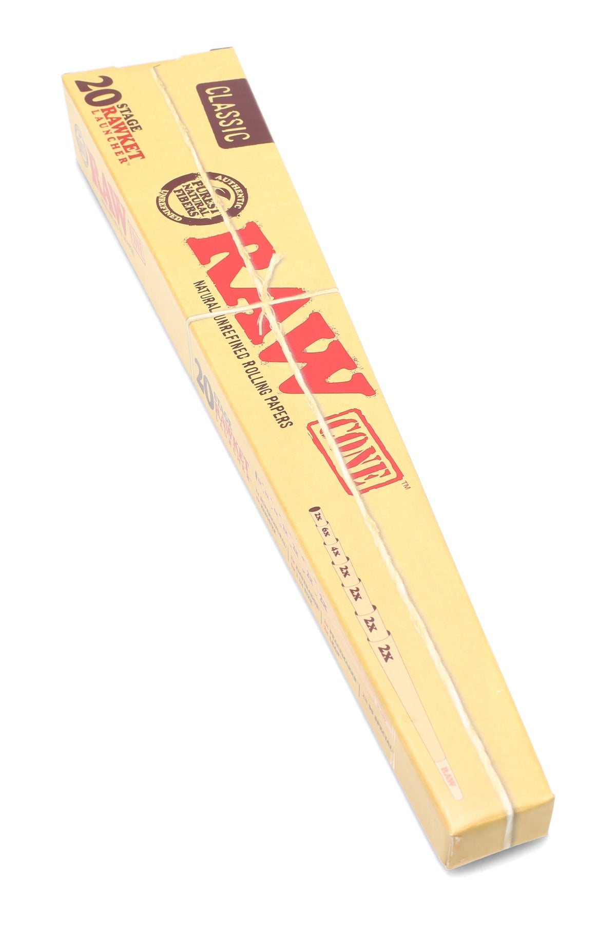 RAW “20 Stage RAWket Launcher” Classic Cones Display – 8 Packs
