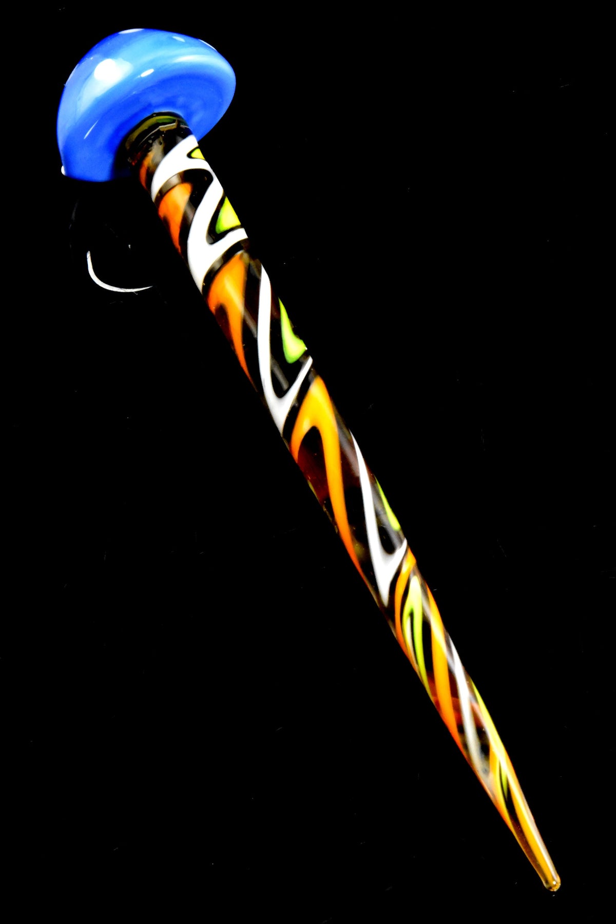 Striped Mushroom Glass Dab Tool – 5.5″
