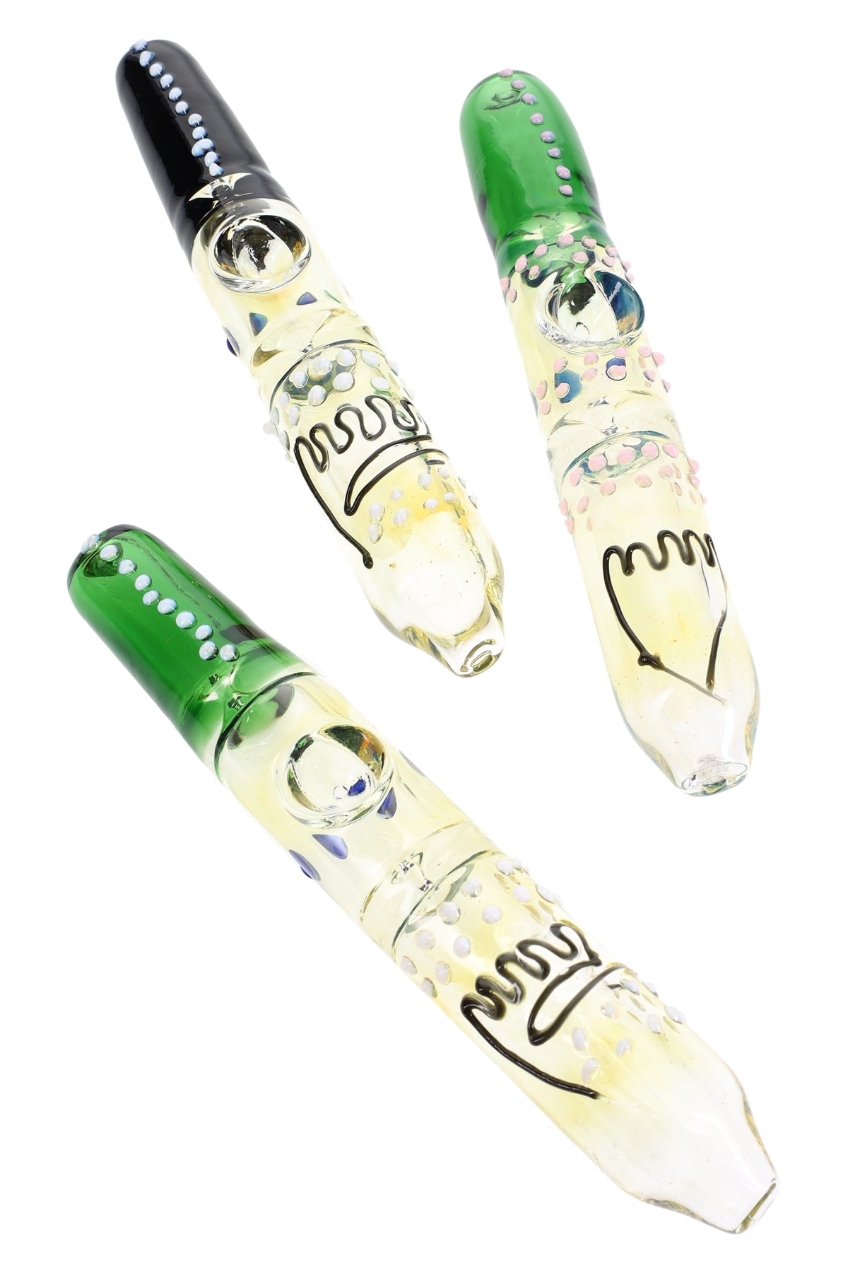 Color-Changing Glass Steamroller “Crown Roller” – 7″ – Assorted Colors