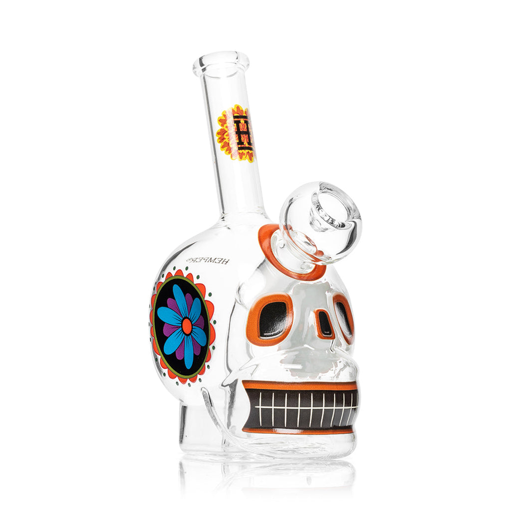 Dia De Los Muertos Skull Bong 6.1"
