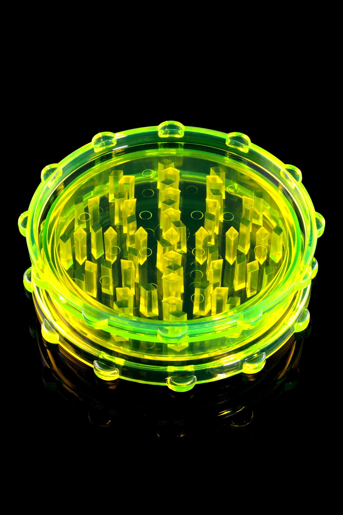Acrylic 2-Part Herb Grinder “Pocket Chomp” – 3″ – Assorted Colors