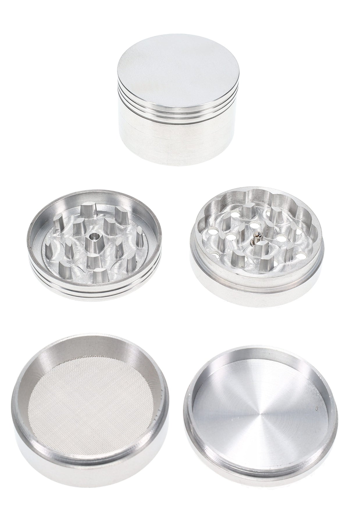 2¼″ 4-Part Metal Herb Grinder “Mini Cyclone”