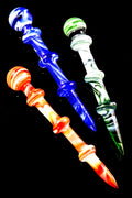 (Assorted Colors) Marble Swirl Glass Dab Tool – 6″