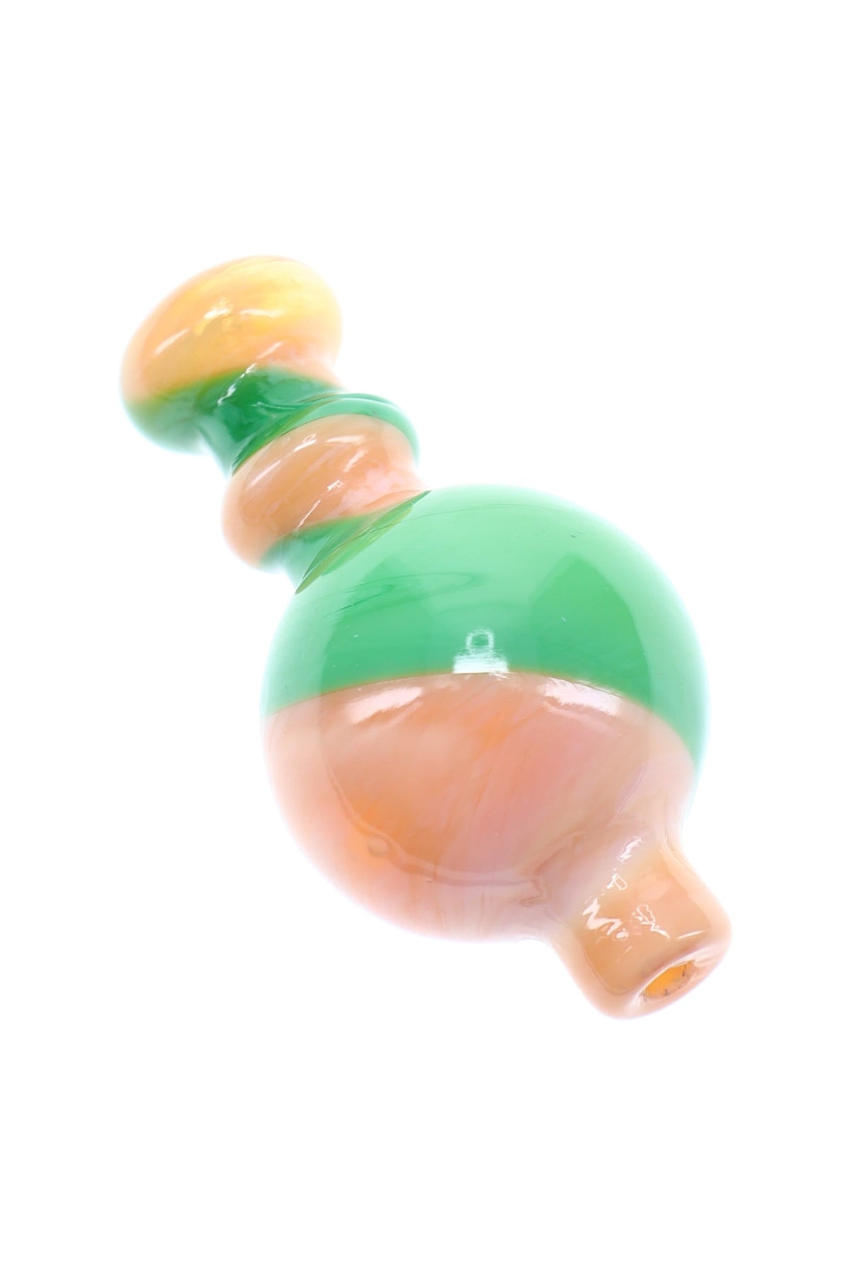 Swirl Striped Glass Bubble Carb Cap “Color Orbit” – Assorted Colors