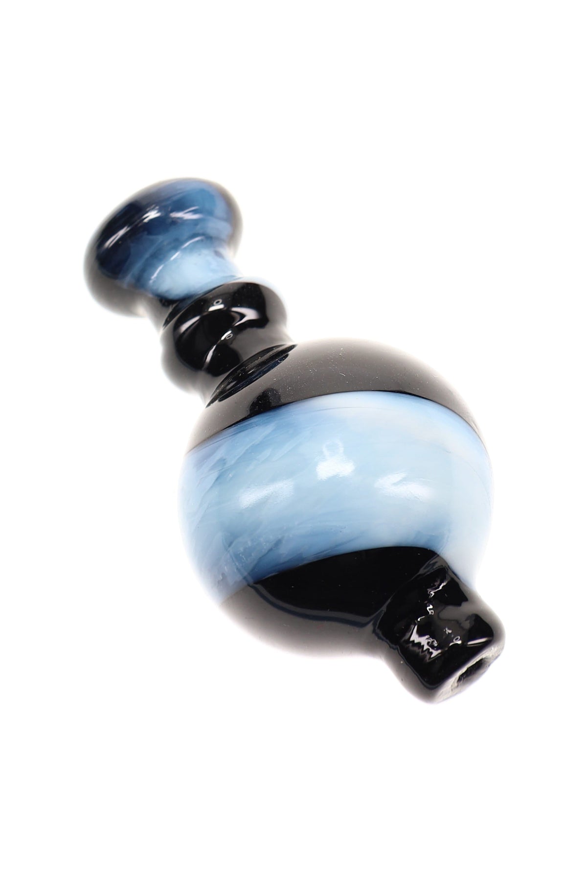 Swirl Striped Glass Bubble Carb Cap “Color Orbit” – Assorted Colors