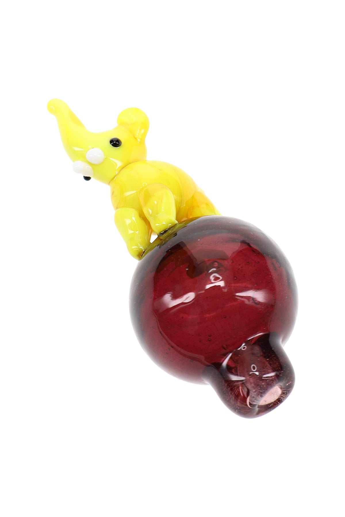 Glass Elephant Bubble Carb Cap “Trunk Twist” – Assorted Colors