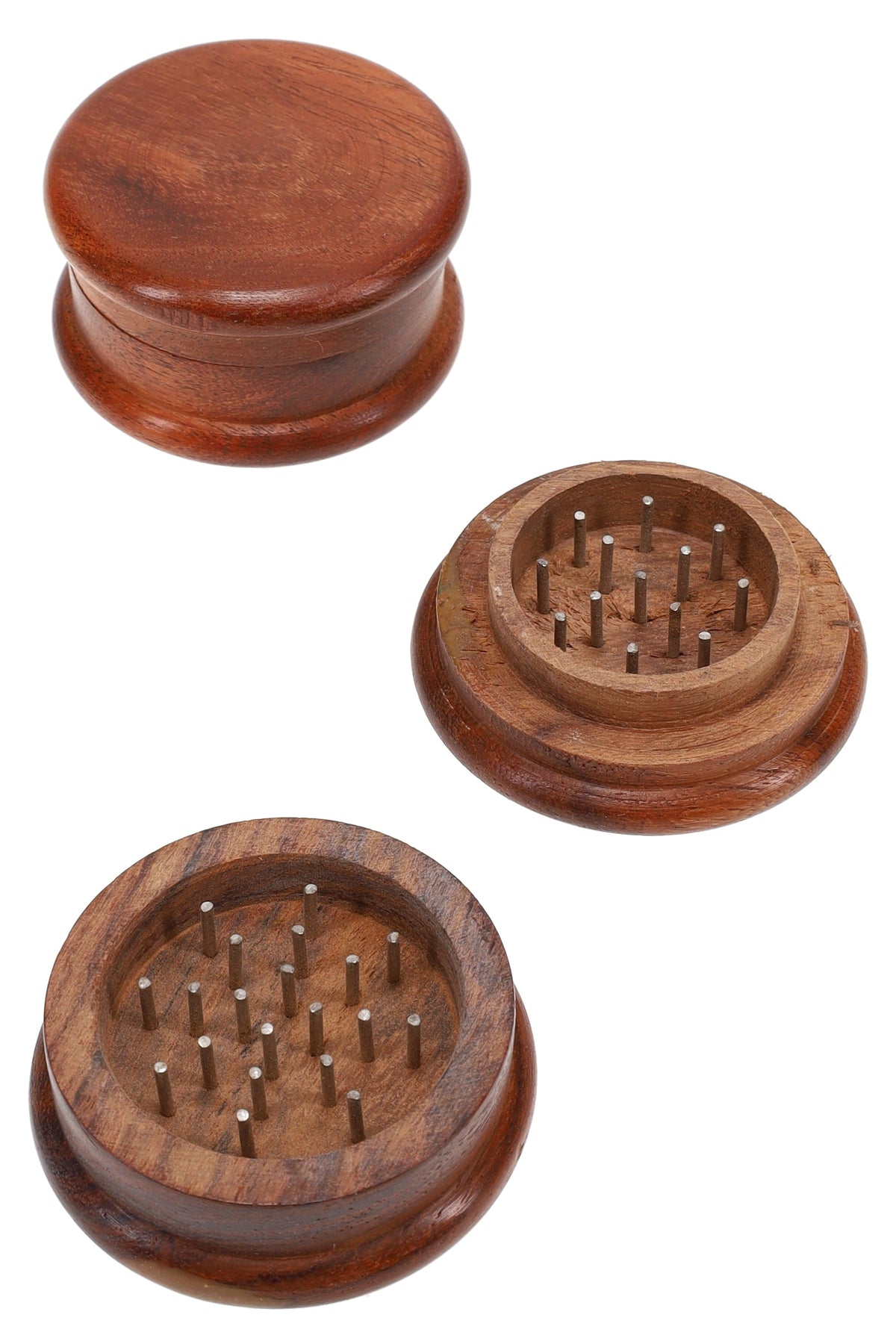 Wood 2-Part Herb Grinder “Pocket Puck” – 2″