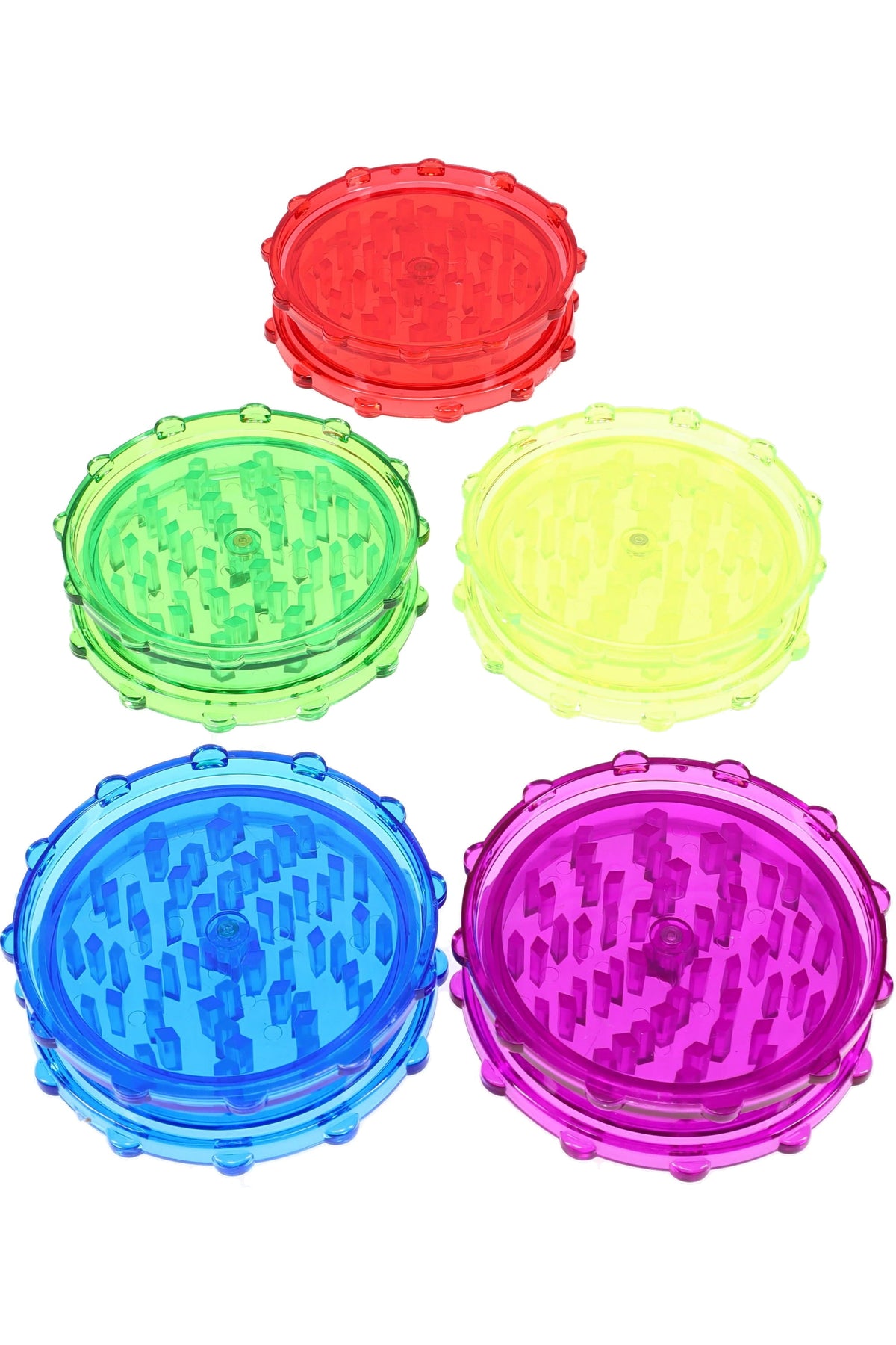 3" Acrylic Magnetic 2-Part Herb Grinder “Color Pop” – Choose Color