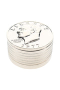 Coin 3-Part Metal Herb Grinder “Pocket UFO” – 2″
