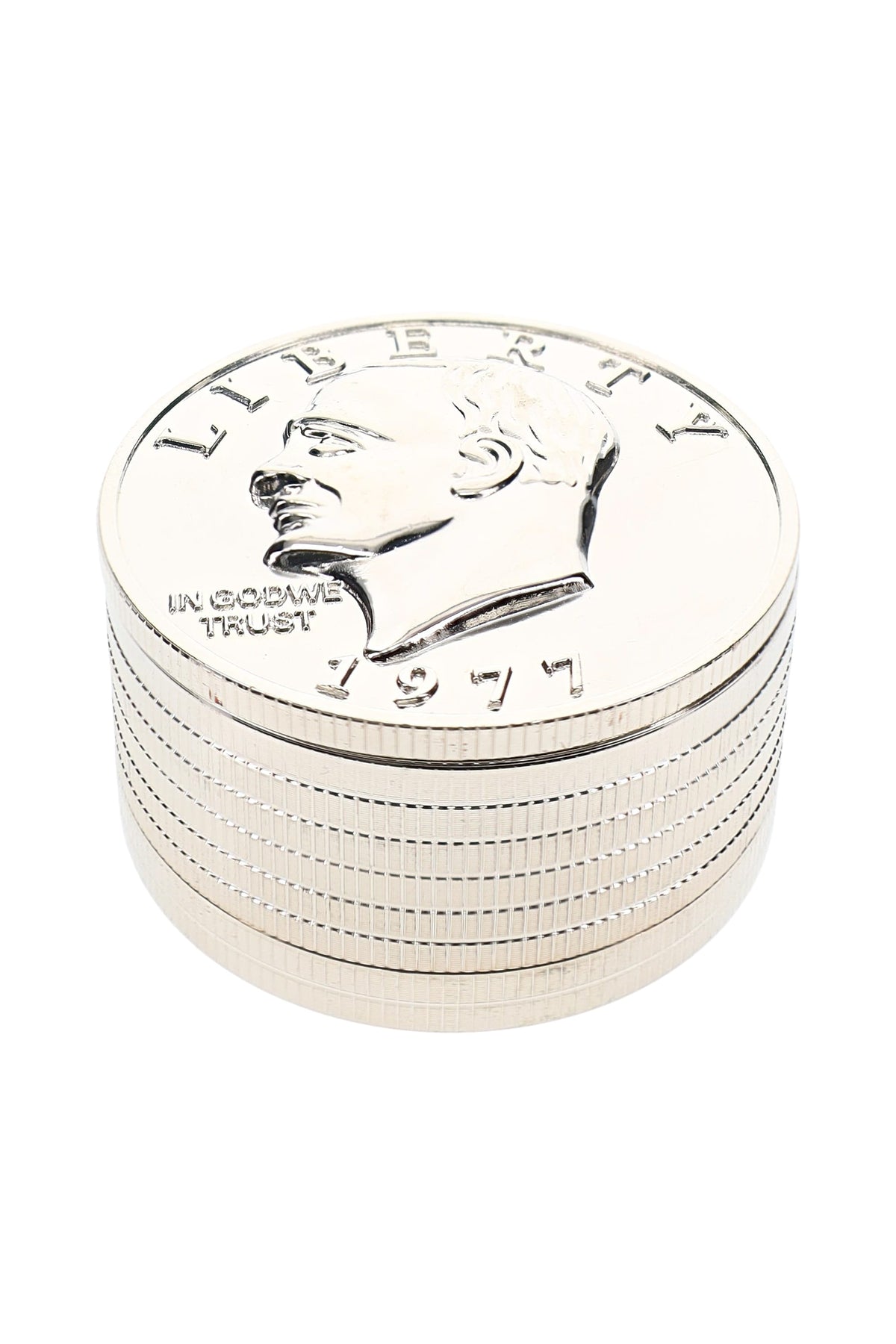 Coin 3-Part Metal Herb Grinder “Pocket UFO” – 2″