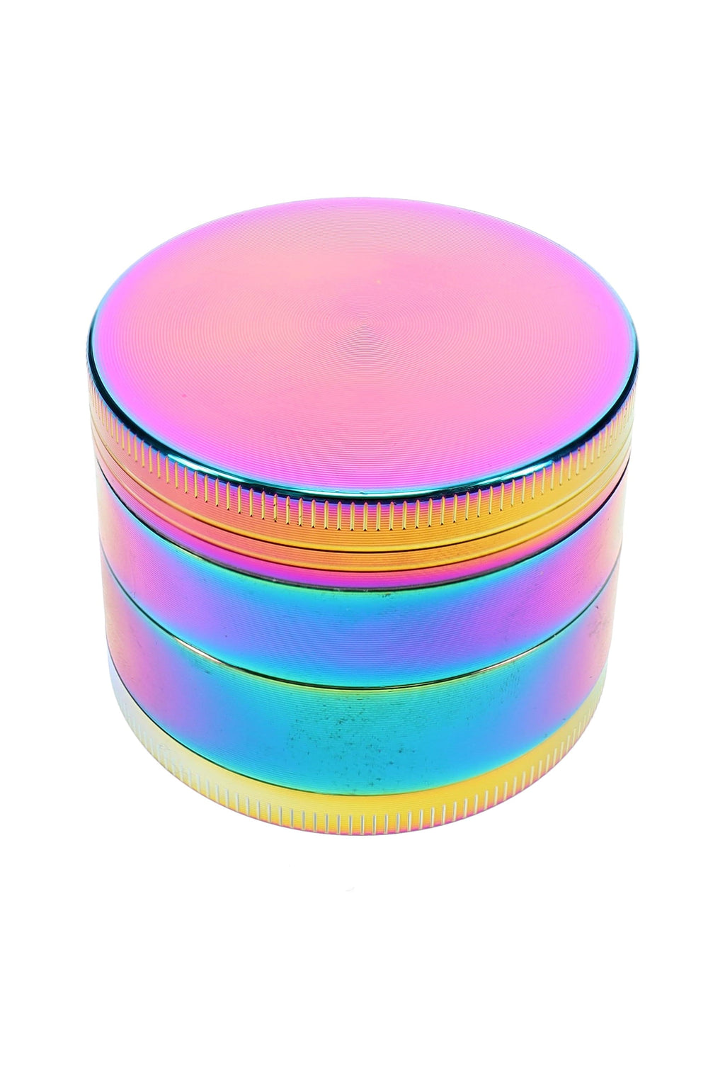 Rainbow 4-Part Metal Herb Grinder “Disco Mill” – 2″