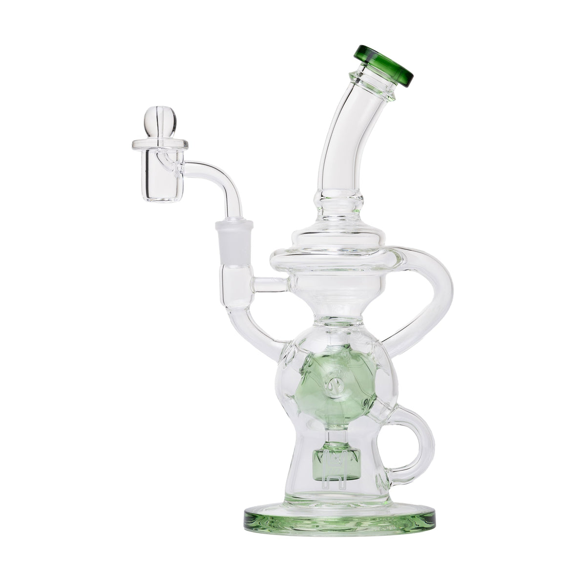Human Grade 10" Swiss Rig Glass Recycler Water Pipe