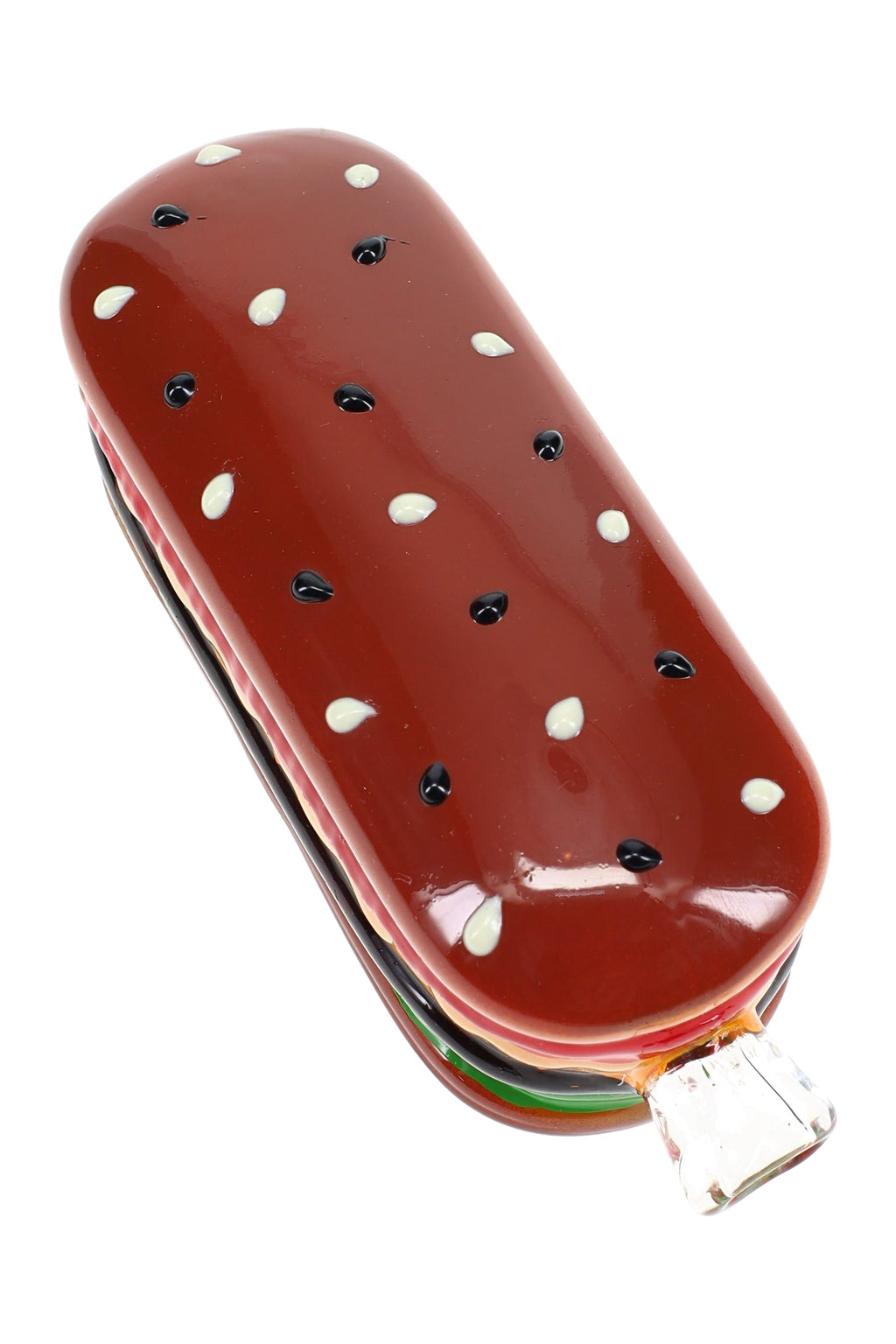 Glass Sandwich Hand Pipe “Deli Bite” – 5″