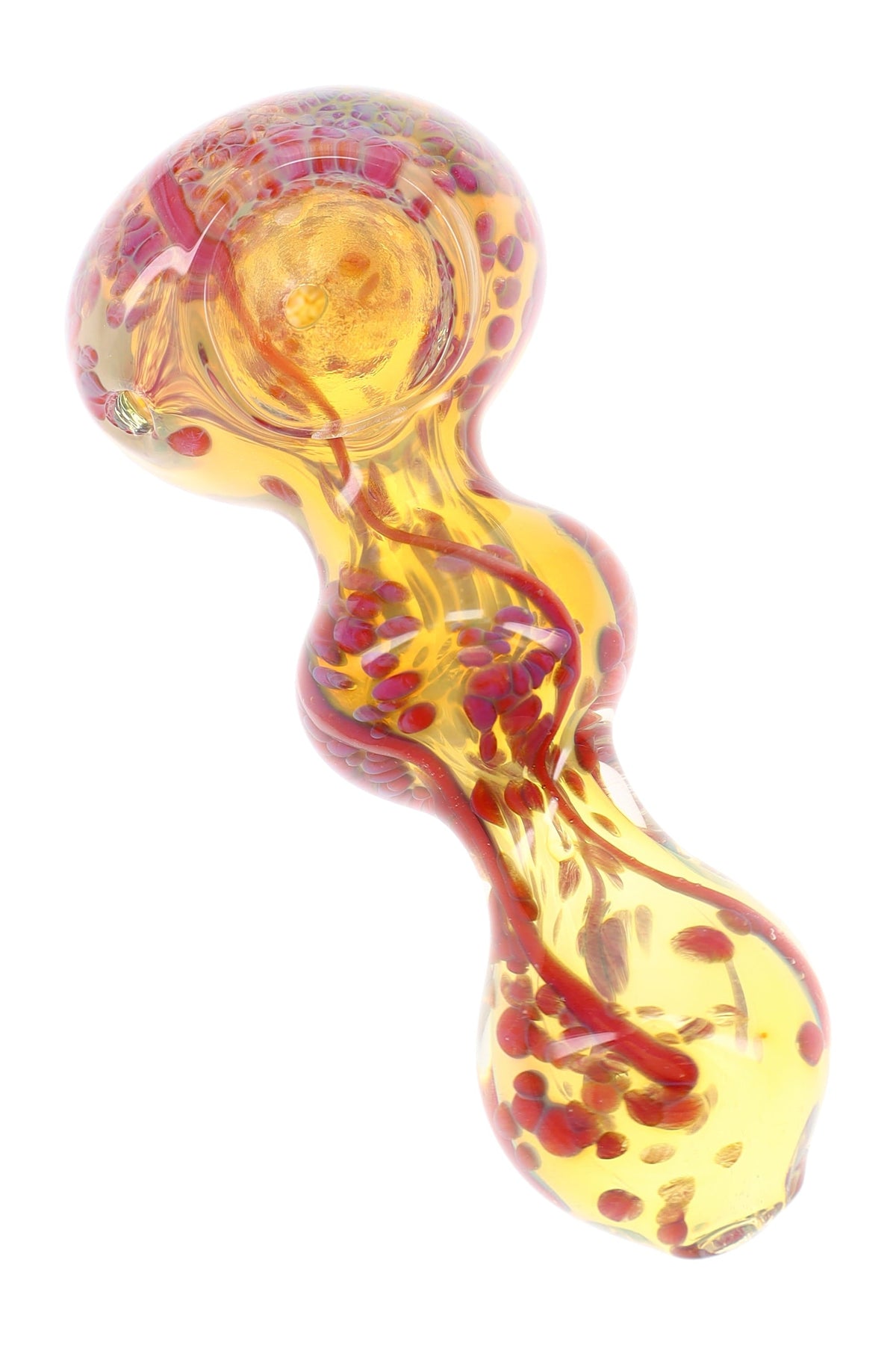 Color-Changing Frit Spoon Hand Pipe “Prism Pop” – 4″ – Assorted Colors