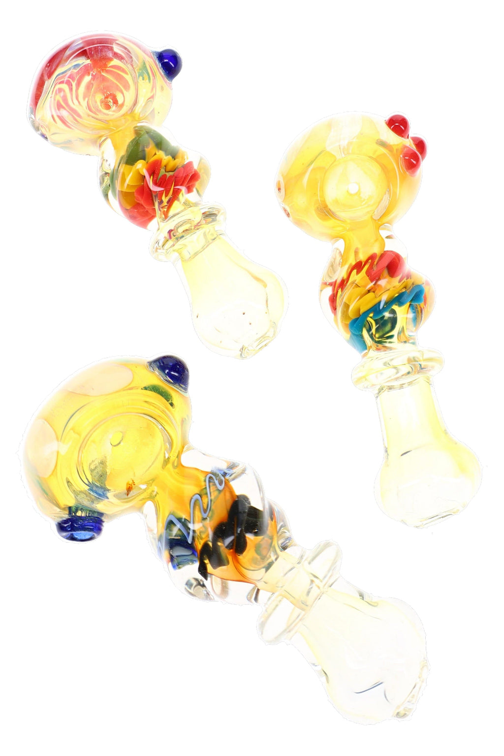 Color-Changing Twisted Squiggle Spoon Pipe “Ribbon Pop” – 4½″ – Assorted