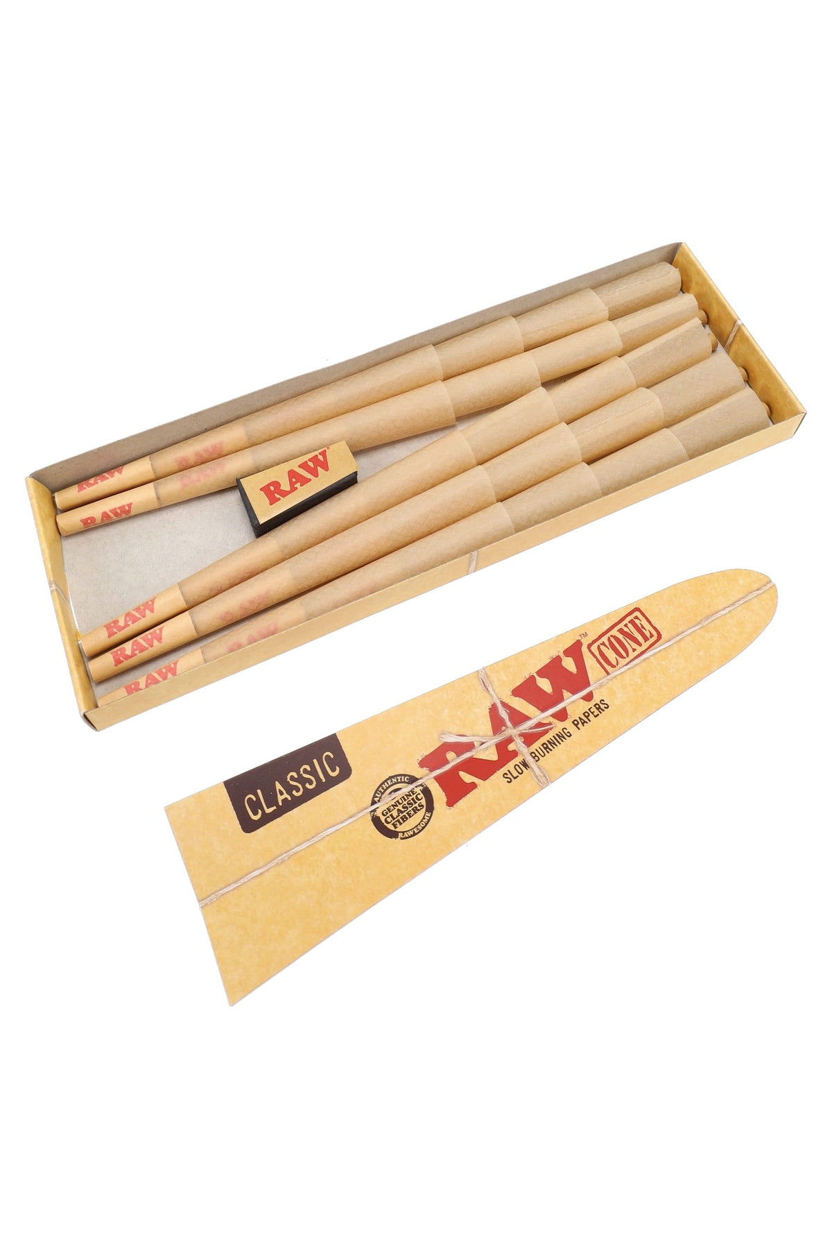 RAW Classic Pre-Rolled King Size Cones – 20/Pack – 12-Count Display