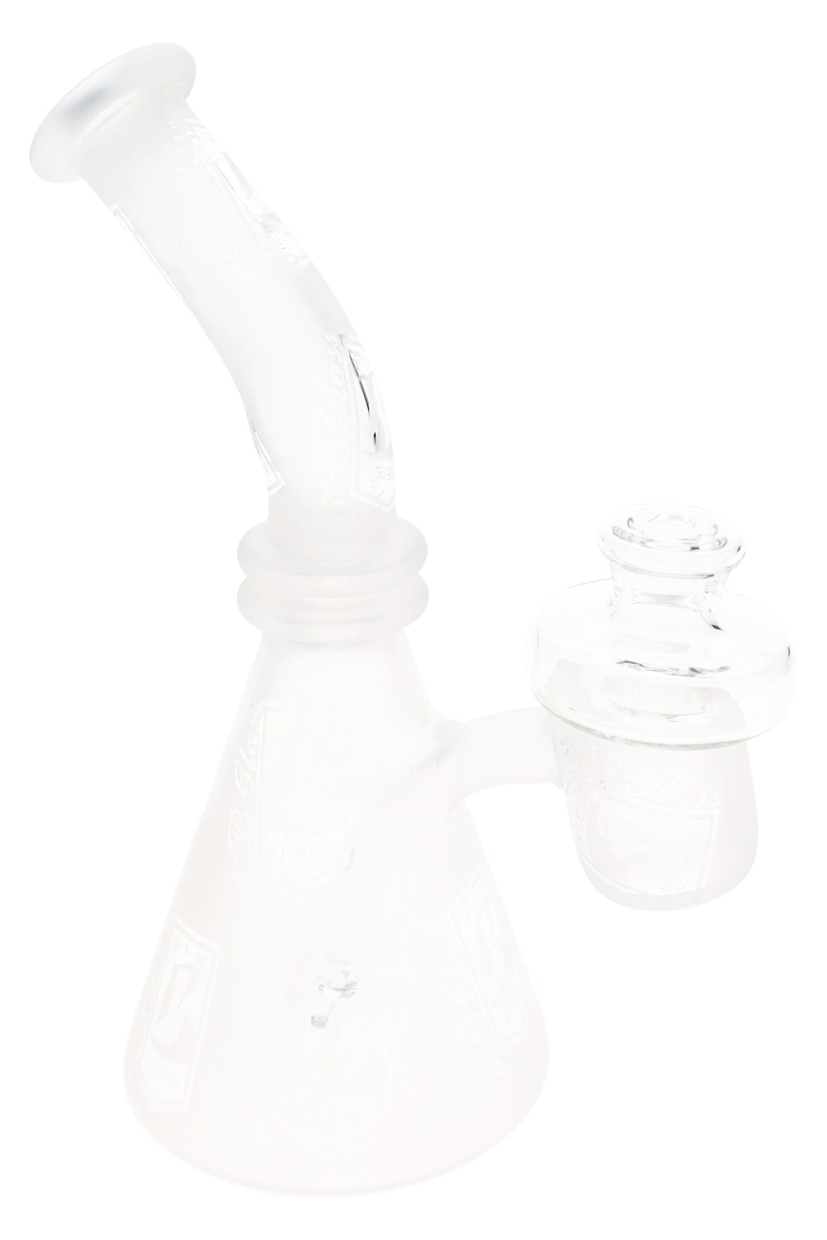 6B Glass Frosted Quartz Mini Dab Rig – 5″