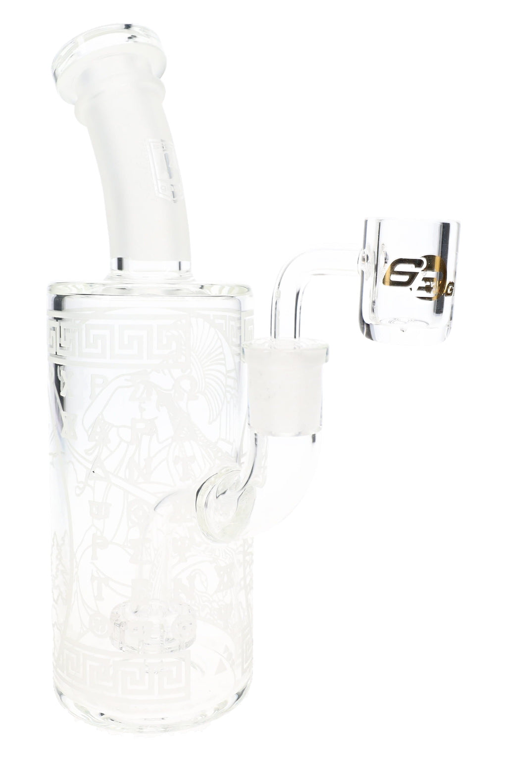 6B Glass Frosted Athena Showerhead Perc Dab Rig – 8½″