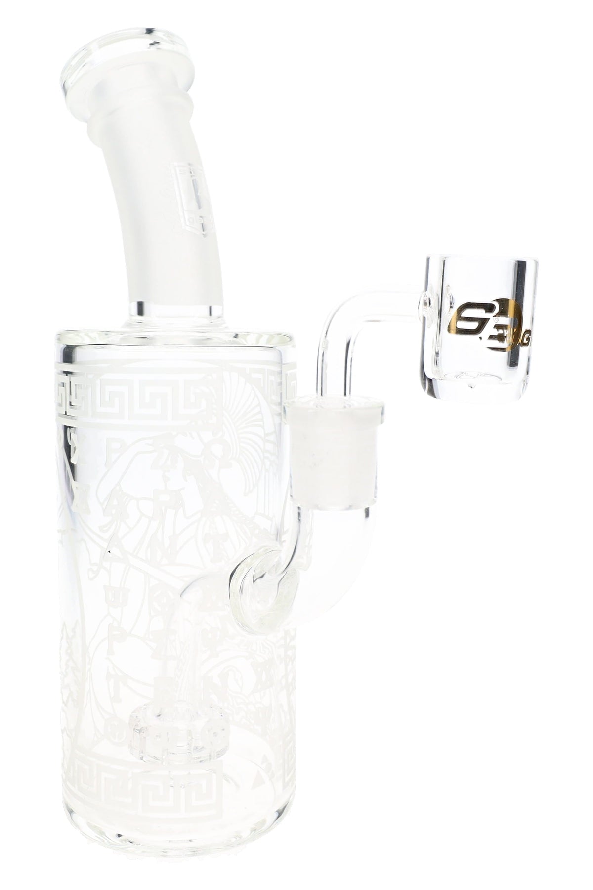6B Glass Frosted Athena Showerhead Perc Dab Rig – 8½″