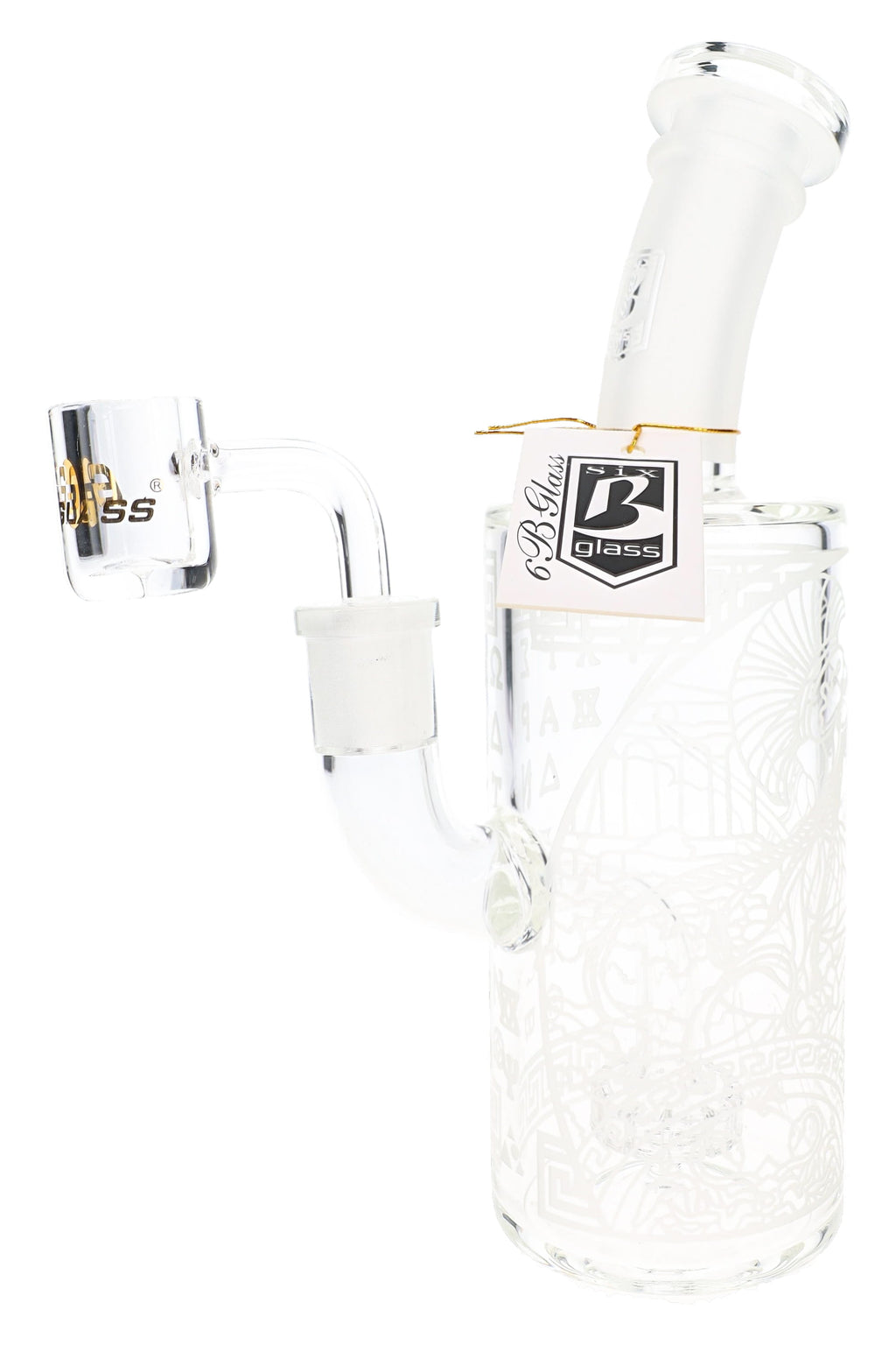 6B Glass Frosted Athena Showerhead Perc Dab Rig – 8½″
