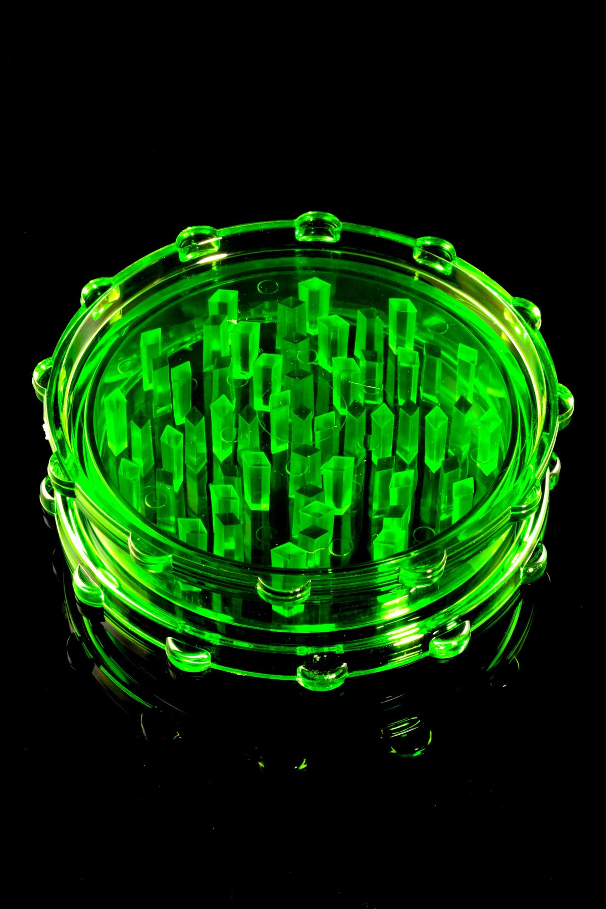 Acrylic 2-Part Herb Grinder “Pocket Chomp” – 3″ – Assorted Colors