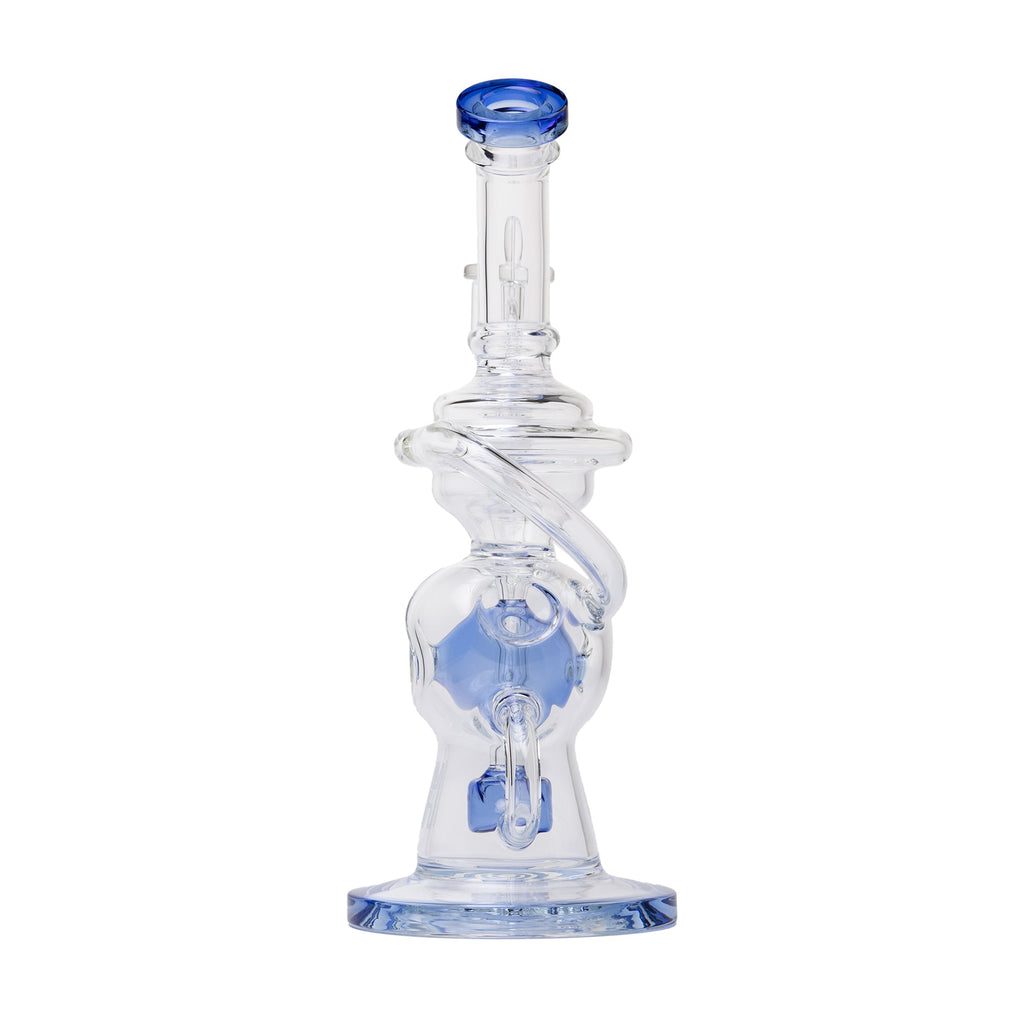 Human Grade 10" Swiss Rig Glass Recycler Water Pipe