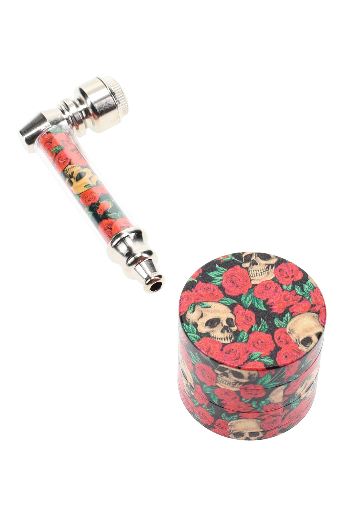 Metal Pipe & 4-Part Metal Grinder Gift Set – 1½″ – Choose Design