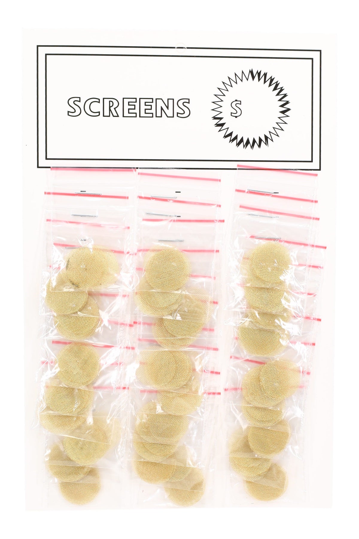 Brass Pipe Screens – 30-Bag Carded Display – Assorted